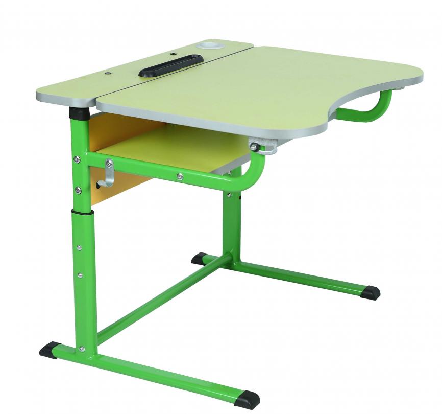 Стіл учнів. 1-місн. з регул. кута нахилу стільниці за допомогою ростомата, АНШАР ГРУП (31938), ростова 4-7, каркас - плоскоовальна труба, 700х590х640-820 мм